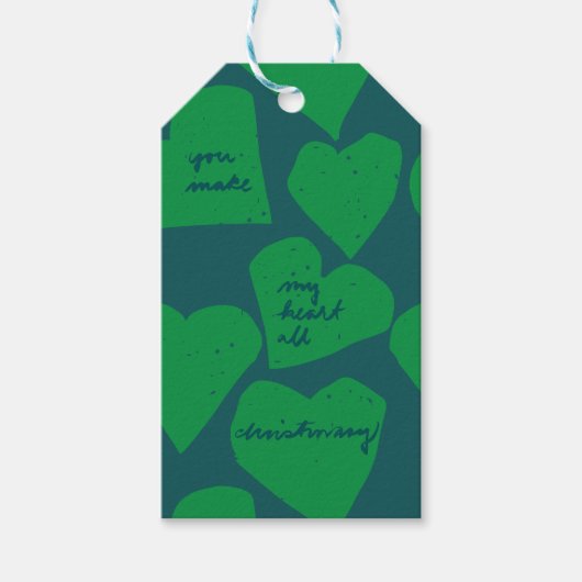 Hand getrokken kerst illustratie cadeaulabel (Voorkant)