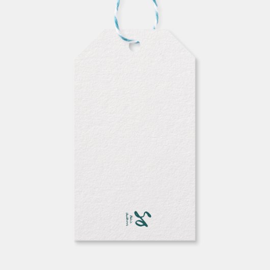 Hand getrokken kerst illustratie cadeaulabel (Achterkant)