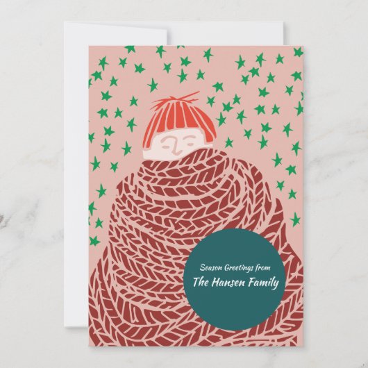Hand getrokken kerst illustratie kaart (Voorkant)