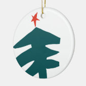 Hand getrokken kerst illustratie keramisch ornament (Links)