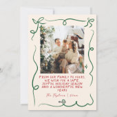 Hand getrokken Kerst Kaart Foto Vakantie Kaarten (Achterkant)