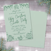 Hand getrokken kerst lelijke trui partij kaart