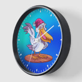 Hand getrokken Kerst Pelikaan Cartoon Illustratie- (Hoek)