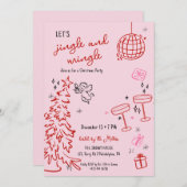 Hand getrokken kerstfeest jingle en mengen aankondiging (Voorkant / Achterkant)