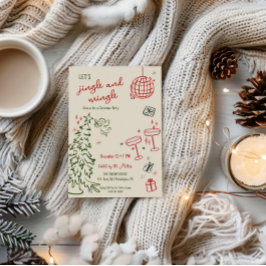 Hand getrokken kerstfeest jingle en mengen aankondiging