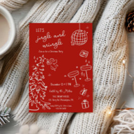 Hand getrokken kerstfeest jingle en mengen aankondiging