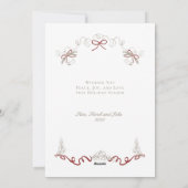 Hand Getrokken Kerstkrans Feestdagenkaart (Achterkant)