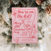 Hand getrokken kerstlijst partij kerstfeest kaart