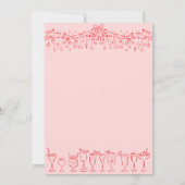 Hand getrokken kerstlijst partij kerstfeest kaart (Achterkant)