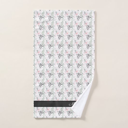 Hand getrokken Kerstman Kerstmis Bad Handdoek (Handdoek)