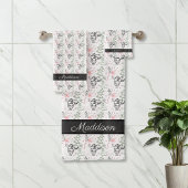 Hand getrokken Kerstman Kerstmis Bad Handdoek