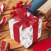 Hand getrokken Kerstman Kerstmis Cadeaupapier