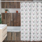 Hand getrokken Kerstman Kerstmis Douchegordijn