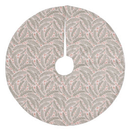 Hand-getrokken Kerstmis dennenboom Botanisch Fleece Kerstboom Rok