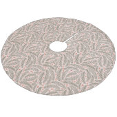 Hand-getrokken Kerstmis dennenboom Botanisch Fleece Kerstboom Rok (Gekanteld)