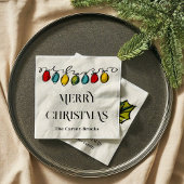 Hand getrokken Kerstmis String Lights Schets Servet