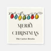 Hand getrokken Kerstmis String Lights Schets Servet (Voorkant)