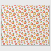 Hand-getrokken kerstomaten groentetuinen cadeaupapier (Vlak)