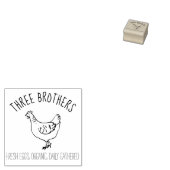 Hand-getrokken Kip Eenvoudige Boerderij Eieren Kle Rubberstempel (Gestempeld)