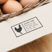 Hand-getrokken Kip  Familie Boerderij Ei Karton Rubberstempel