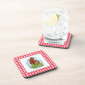 Hand getrokken Kip Kunst Bier Onderzetter (Rechterzijde)