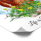 Hand getrokken Kip Kunst en Quote Poster (Hoek)