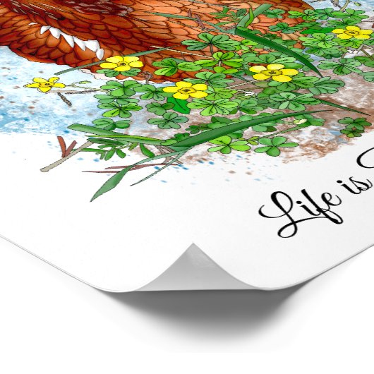 Hand getrokken Kip Kunst en Quote Poster (Hoek)