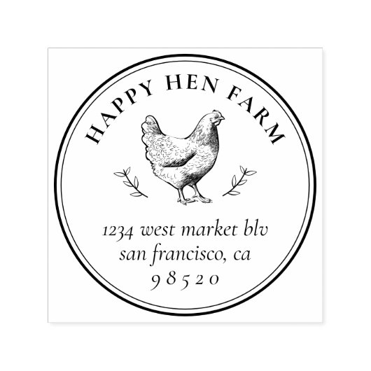  Hand-getrokken Kip Zakelijk Ei Karton Zelfinktende Stempel (Design)