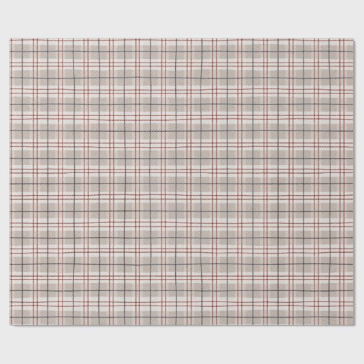 Hand getrokken klassieke beige geruite patroon cadeaupapier (Vlak)