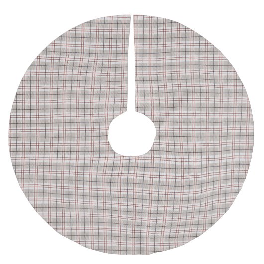 Hand getrokken klassieke beige geruite tartanpatro kerstboom rok (Voorkant)