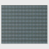 Hand getrokken klassieke stoffige blauwe geruite p cadeaupapier (Vlak)