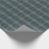 Hand getrokken klassieke stoffige blauwe geruite p cadeaupapier (Hoek)