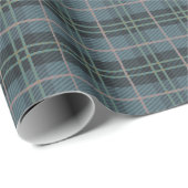 Hand getrokken klassieke stoffige blauwe geruite p cadeaupapier (Rol Hoek)