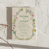 Hand getrokken kleurrijke bloem alles in een bruil kaart