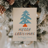  Hand Getrokken Kleurrijke Boho Kerstboom Feestdagenkaart
