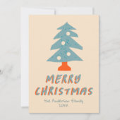  Hand Getrokken Kleurrijke Boho Kerstboom Feestdagenkaart (Voorkant)