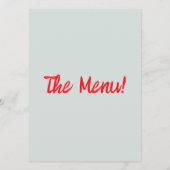 Hand getrokken kleurrijke eigenzinnige champagne r menu (Achterkant)