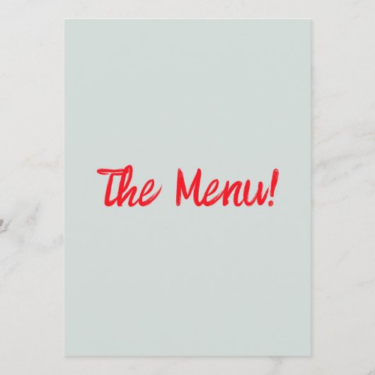 Hand getrokken kleurrijke eigenzinnige champagne r menu (Achterkant)