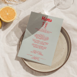 Hand getrokken kleurrijke eigenzinnige champagne r menu