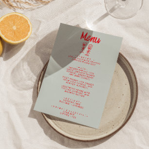 Hand getrokken kleurrijke eigenzinnige champagne r menu