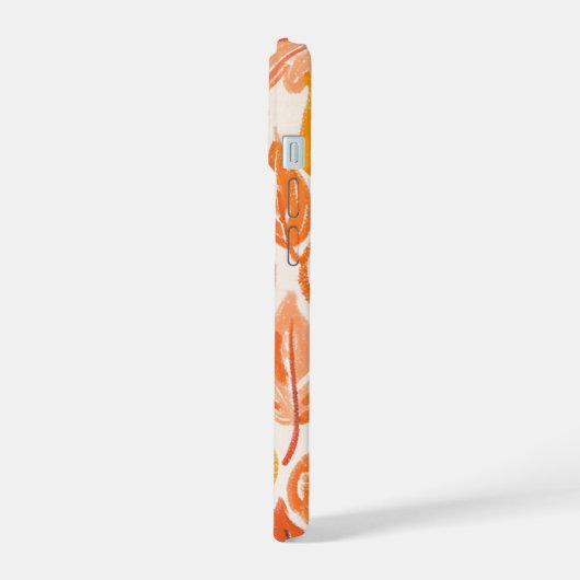 Hand getrokken kleurrijke herfst bladeren herfst iPhone 15 case (Linkerkant)