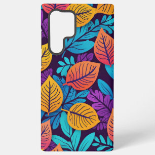 Hand getrokken kleurrijke herfst bladeren rustieke samsung galaxy hoesje