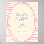 Hand getrokken kleurrijke Kaarten en geschenken te Poster (Voorkant)