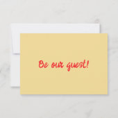 Hand getrokken kleurrijke retro eigenzinnige moder RSVP kaartje (Achterkant)