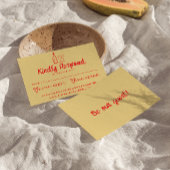 Hand getrokken kleurrijke retro eigenzinnige moder RSVP kaartje