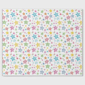 Hand getrokken kleurrijke sterren Kinder Cadeaupapier (Vlak)