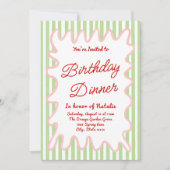 Hand getrokken kleurrijke strepen Foto Verjaardag  Kaart (Voorkant)