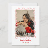 Hand getrokken kleurrijke strepen Foto Verjaardag  Kaart (Achterkant)