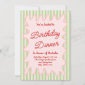 Hand getrokken kleurrijke strepen Foto Verjaardag  Kaart (Voorkant)