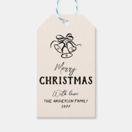  Hand Getrokken Klokken Grens Foto Kerst Cadeaulabel